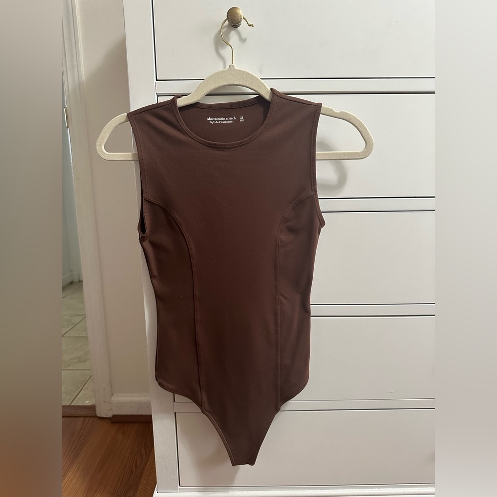 Abercrombie & Fitch Brown Fitted Bodysuit
